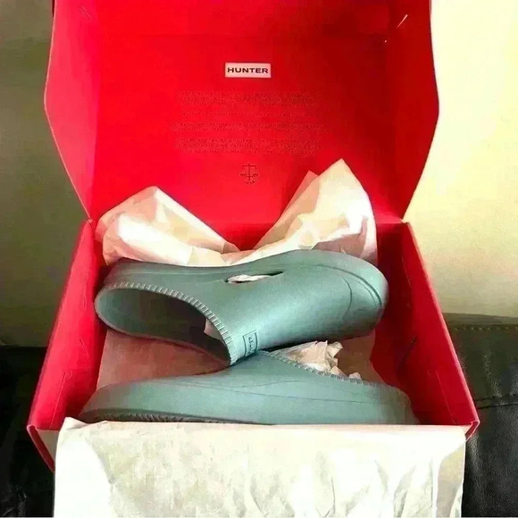 NWB HUNTER Unisex In/Out Bloom Algae Foam, Birdseye Blue Size 14 (12 UK) - Picture 7 of 11